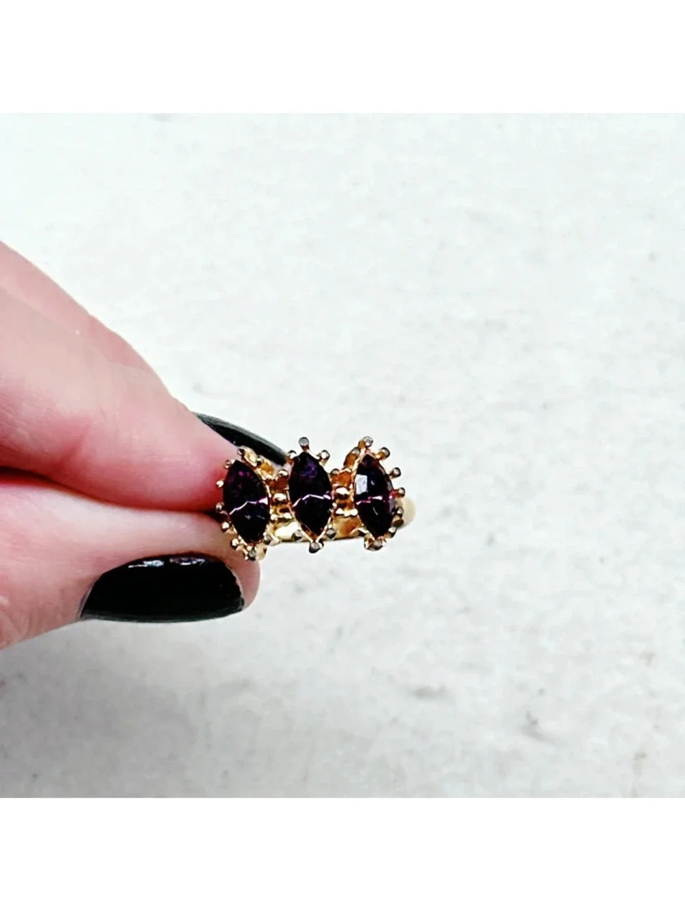 3019u. Adjustable Purple Bling Ring